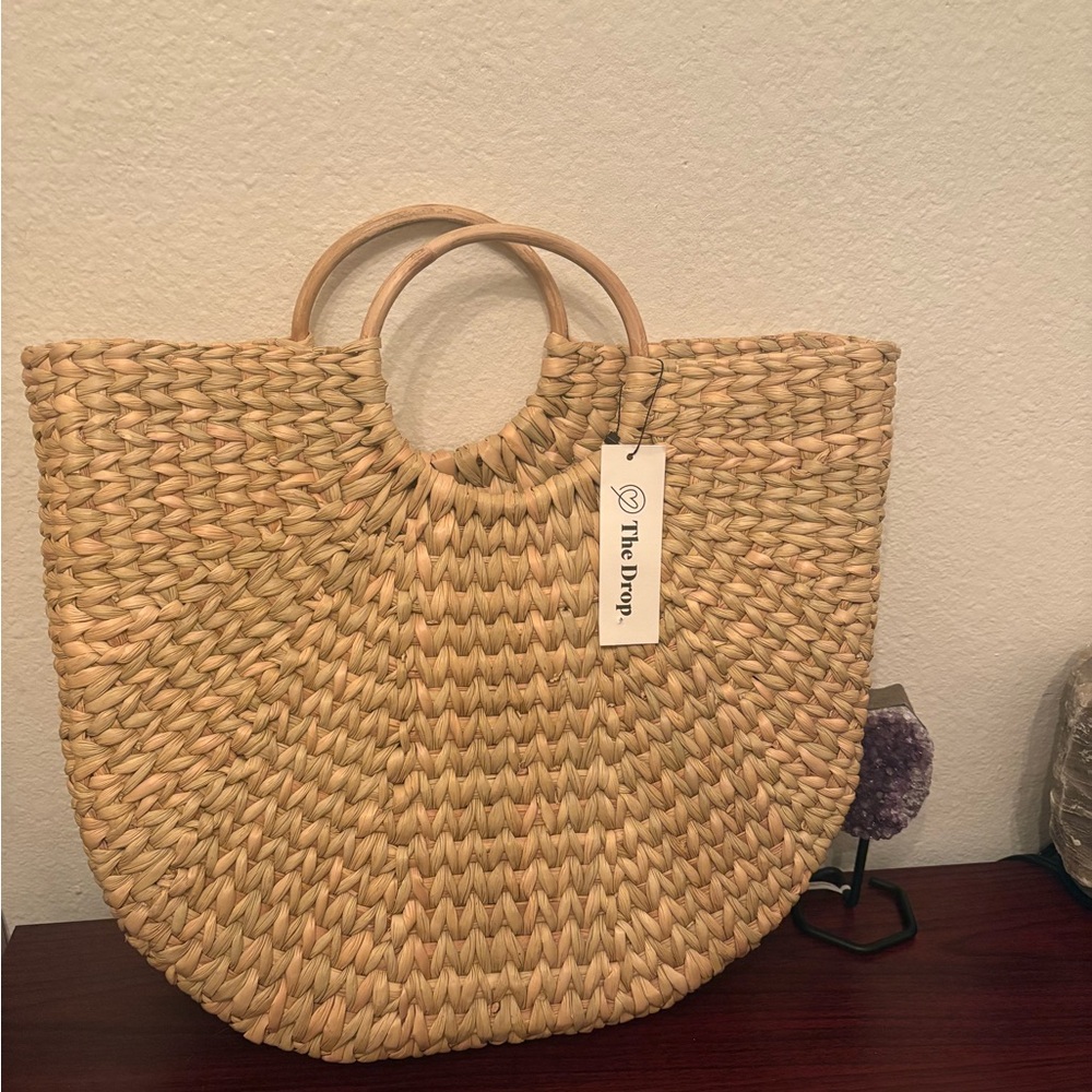 Jileen Top Handle Straw Bag - Picture 3 of 8